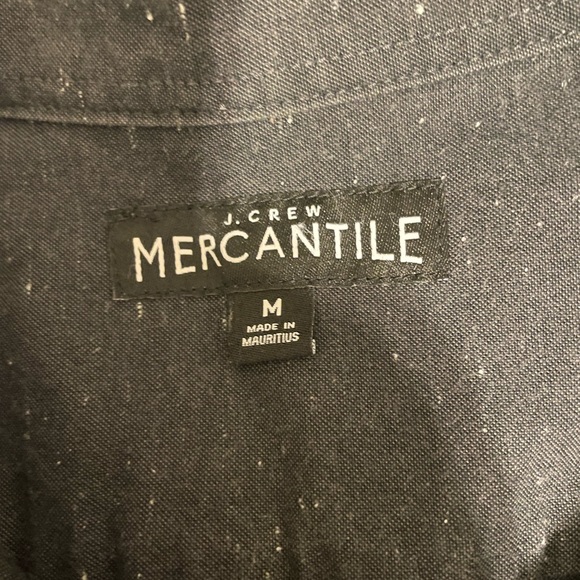 Men’s J. Crew Mercantile Speckled Navy Blue Button Down in Medium - Picture 2 of 4